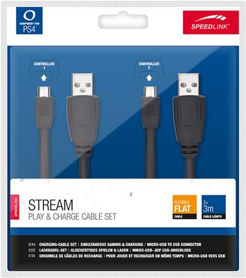 Speedlink Stream Play + Charge Cable Set (Zwart) Speedlink Stream Play + Charge Cable Set (Zwart)