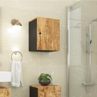 Badkamerwandkast 38x33x48 cm massief mangohout - thumbnail