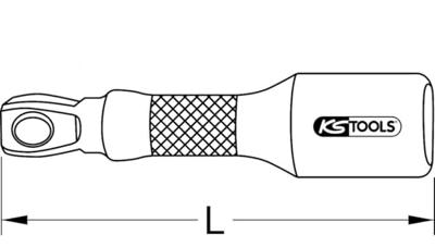 KS Tools 911.1506 9111506 Dopsleutelverlenging Aandrijving 1/4 (6.3 mm) 50 mm 1 stuk(s)