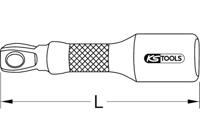 KS Tools 911.1506 9111506 Dopsleutelverlenging Aandrijving 1/4 (6.3 mm) 50 mm 1 stuk(s) - thumbnail