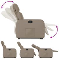 Sta-op-stoel kunstleer cappuccinokleurig - thumbnail