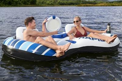 Bestway Hydro force rapid rider double tube zwemring, 240cm