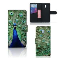 Xiaomi Redmi 8A | Telefoonhoesje | Met pasjeshouder | Pauw - thumbnail