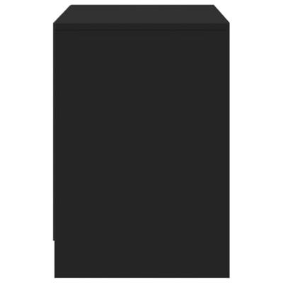 Tv-meubel met LED 100x34x50 cm bewerkt hout zwart