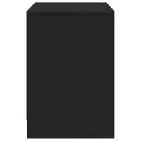 Tv-meubel met LED 100x34x50 cm bewerkt hout zwart - thumbnail