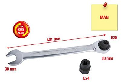 KS Tools 450.0360 MAN set remklauwdoppen, 3-delig