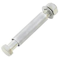 Kruiwagenwiel met as 4,00-8 390 mm massief PU - thumbnail