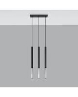 Hanglamp MOZAICA 3L zwart/chroom - thumbnail