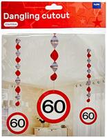 Hangdecoratie verkeersbord &apos;60&apos; - thumbnail