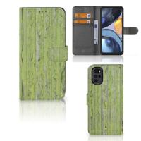 Motorola Moto G22 | Book Style Case | Green Wood - thumbnail