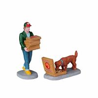 Top Pizza Delivery Set Of 2 Kerst LEMAX - Lemax - thumbnail