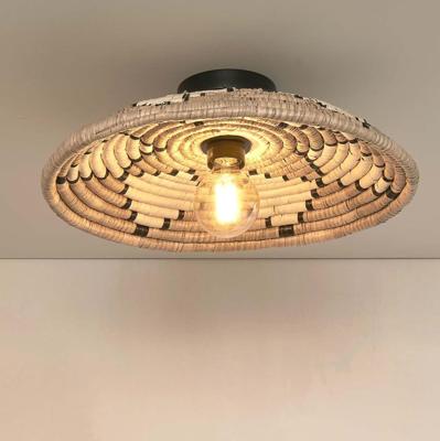 GOOD&MOJO Plafondlamp 'Andros' Zeegras, 45cm, kleur Naturel/Wit