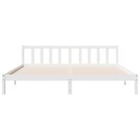 Bedframe extra lang zonder matras grenenhout wit 180x210 cm - thumbnail