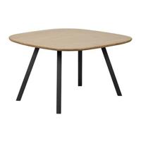 WOOOD Tablo Eettafel met 2-Stand Poot - Eiken - Naturel - 75x130x130 - thumbnail