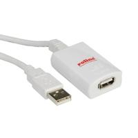 ROLINE USB 2.0 verlengkabel, wit, 5 m - thumbnail