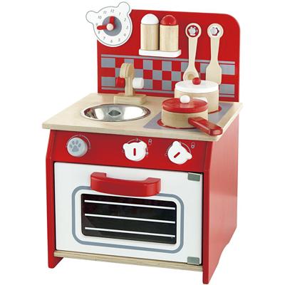 VIGA houten mini-keuken, afm 42x31x24 cm, 1 stuk VIGA houten mini-keuken, afm 42x31x24 cm, 1 stuk