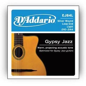 D'Addario EJ84L loop end snarenset voor gypsy jazz gitaar