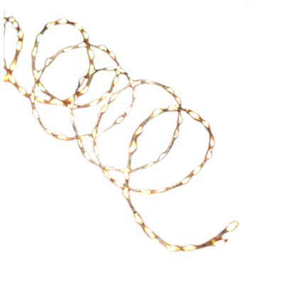 Kerstverlichting Batterijverlichting LED zilver draad 132 LED / 2 meter warm wit Anna's collection - Annas collection