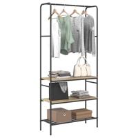 Kledingrek met planken Sonoma eiken 77 x 30 x 171 cm - thumbnail