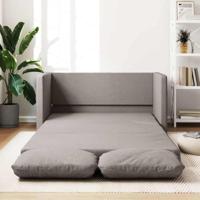 Slaapbank vloermodel 2-in-1 112x174x55 cm stof taupe - thumbnail
