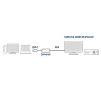 ACT AC7000) USB-C naar VGA-aansluiting, kabellengte 0,15 m, aluminium behuizing ( - thumbnail