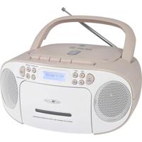 Reflexion Tragbarer Radiorecorder Radio/CD-speler DAB+, DAB, VHF (FM) AUX, CD, Cassette, USB Wit, Pink - thumbnail
