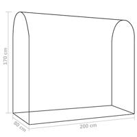 VidaXL Tuinkas met ritsdeur 200x80x170 cm - thumbnail