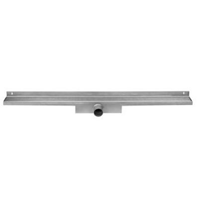 Easy Drain Compact 30 wall zero douchegoot enkele plaat met zijuitloop 6x90cm RVS edcomwz900-30