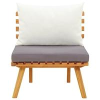 Tuinstoel met kussens massief acaciahout - thumbnail