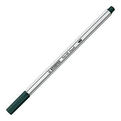 STABILO Pen 68 brush, premium brush viltstift, aarde groen, per stuk STABILO Pen 68 brush, premium brush viltstift, aarde groen, per stuk