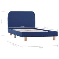 Bedframe stof blauw 90x200 cm - thumbnail