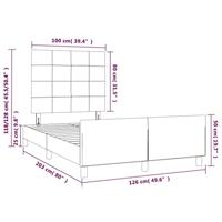 Bedframe zonder matras 120x200 cm fluweel donkergrijs - thumbnail