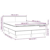 Boxspring met matras fluweel donkergroen 160x220 cm - thumbnail