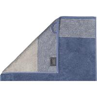 Cawö Cawo Two-Tone Badhanddoek Nachtblau 80x150 - thumbnail