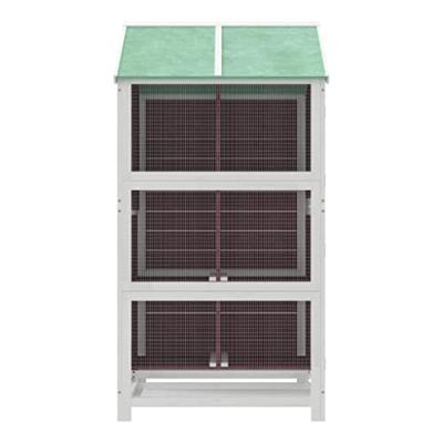 VidaXL Volière 97x81x152 cm massief grenenhout mokkakleurig