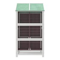 VidaXL Volière 97x81x152 cm massief grenenhout mokkakleurig - thumbnail