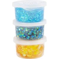 Creativ Company Sequin clay, blauw/groen harmonie, 3x60 gr/ 1 doos - thumbnail
