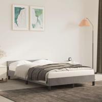Bedframe zonder matras 120x190 cm fluweel lichtgrijs - thumbnail
