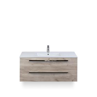 Seville Badmeubelset 120 cm - 2 laden Craft Oak - Wastafel Enjoy Enkel