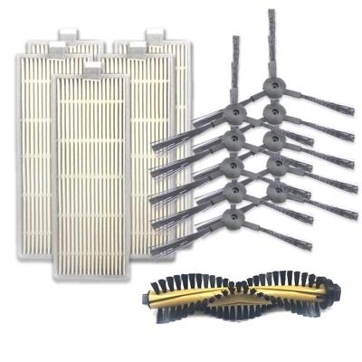XI218 5 paar K614 zijkant borstels + 5 stuks I207 filters + hoofdborstel I202 set voor ILIFE A4