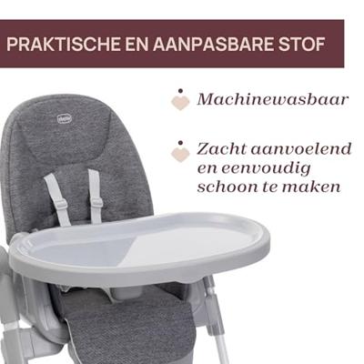 Kinderstoel Polly Armonia CHICCO antraciet Kinderstoel Polly Armonia CHICCO antraciet