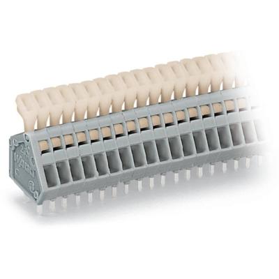WAGO 233-224 Veerkrachtklemblok 0.50 mm² Aantal polen 24 Grijs 80 stuk(s)