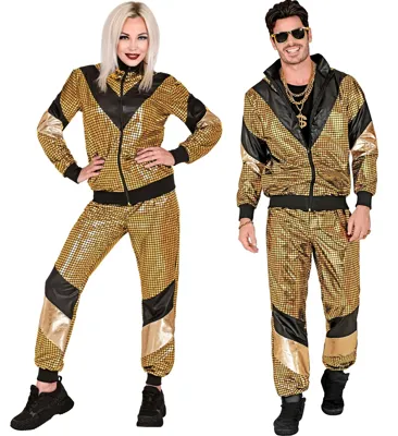 Disco Trainingspak 80&apos;s Reflecterend Goud Unisex