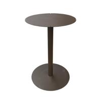Stalen bistro tafelpoot met massieve plaat Anodic brown rond koker ⌀6 cm en hoogte 75 cm - thumbnail