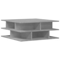 Salontafel 70x70x29 cm bewerkt hout betongrijs - thumbnail