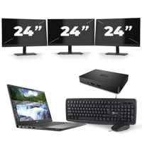 Dell Latitude 7300 - Intel Core i7-8e Generatie - 13 inch - 16GB RAM - 256GB SSD - Windows 11 + 3x 24 inch Monitor - thumbnail
