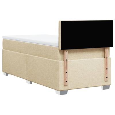 Boxspring met matras stof crèmekleurig 120x200 cm - thumbnail