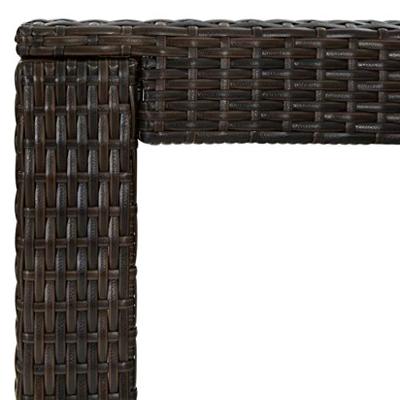 Tuinbartafel 100x60,5x110,5 cm poly rattan bruin Tuinbartafel 100x60,5x110,5 cm poly rattan bruin