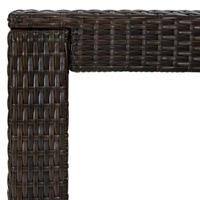 Tuinbartafel 100x60,5x110,5 cm poly rattan bruin - thumbnail