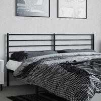 Hoofdbord metaal zwart 180 cm - thumbnail